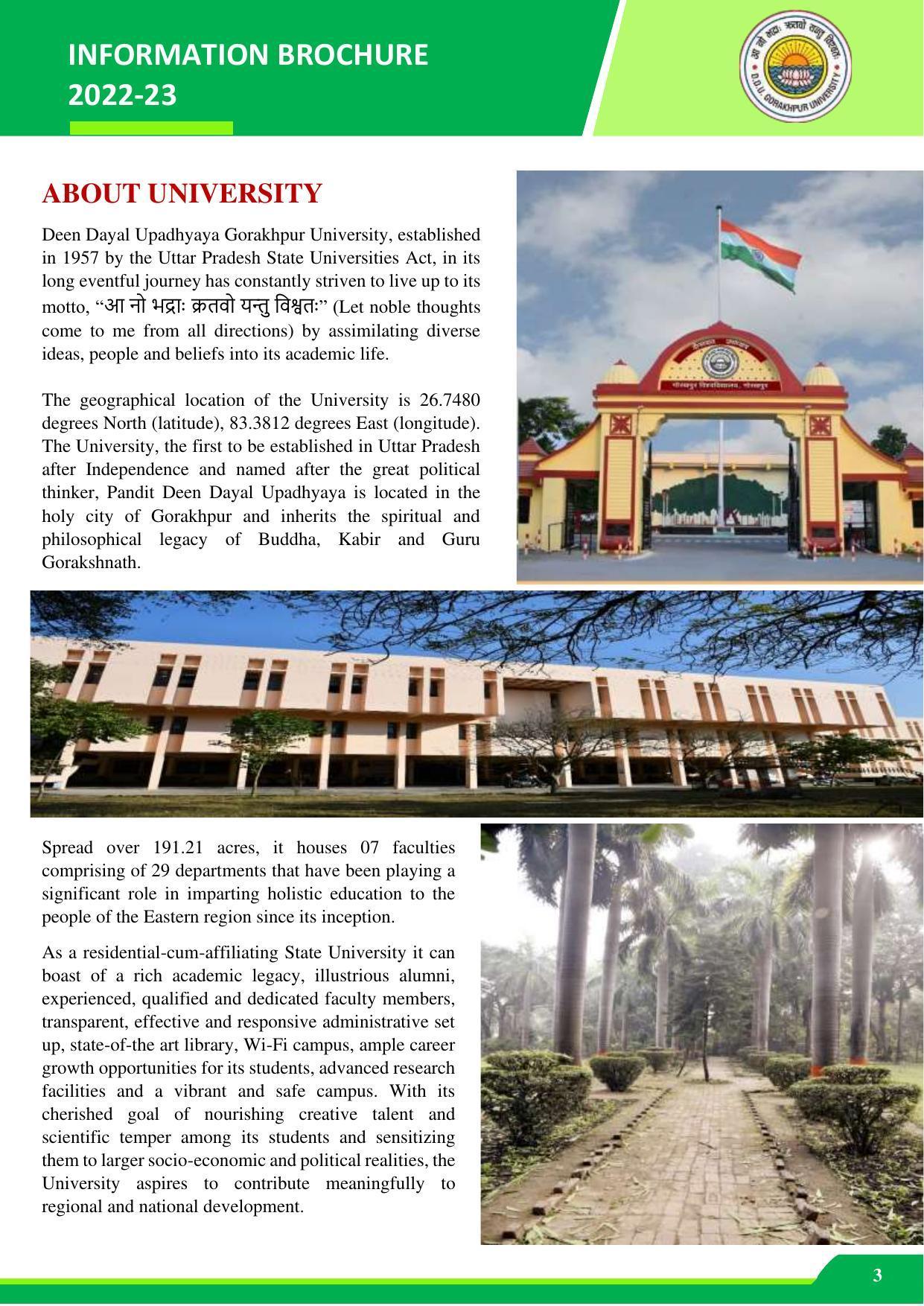 Deen Dayal Upadhyay Gorakhpur University, Gorakhpur Agriculture 2022-23 - Page 3