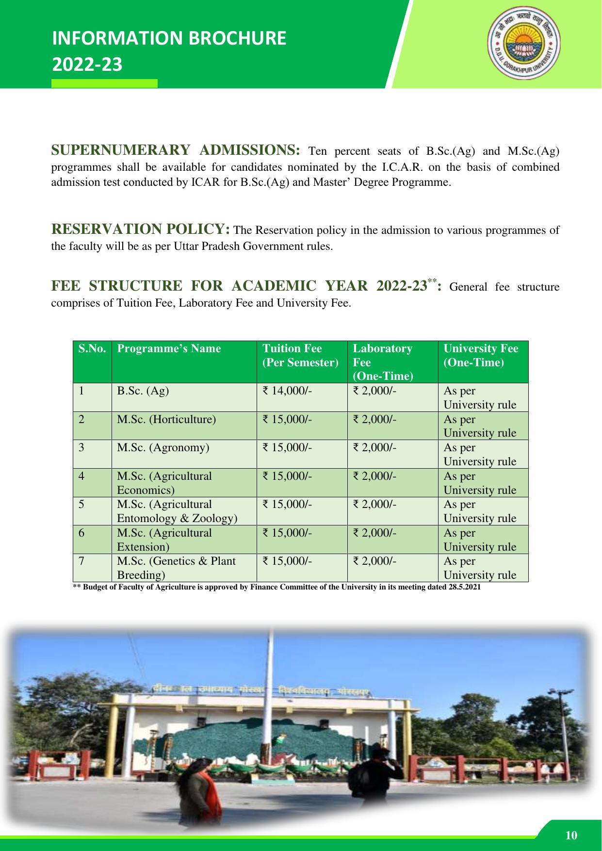 Deen Dayal Upadhyay Gorakhpur University, Gorakhpur Agriculture 2022-23 - Page 10