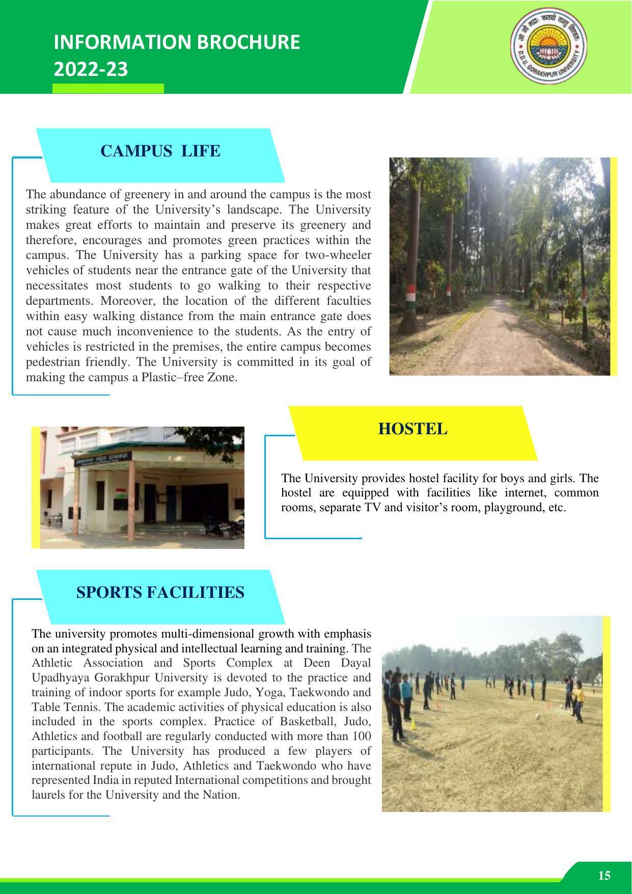 Deen Dayal Upadhyay Gorakhpur University, Gorakhpur Agriculture 2022-23 - Page 15