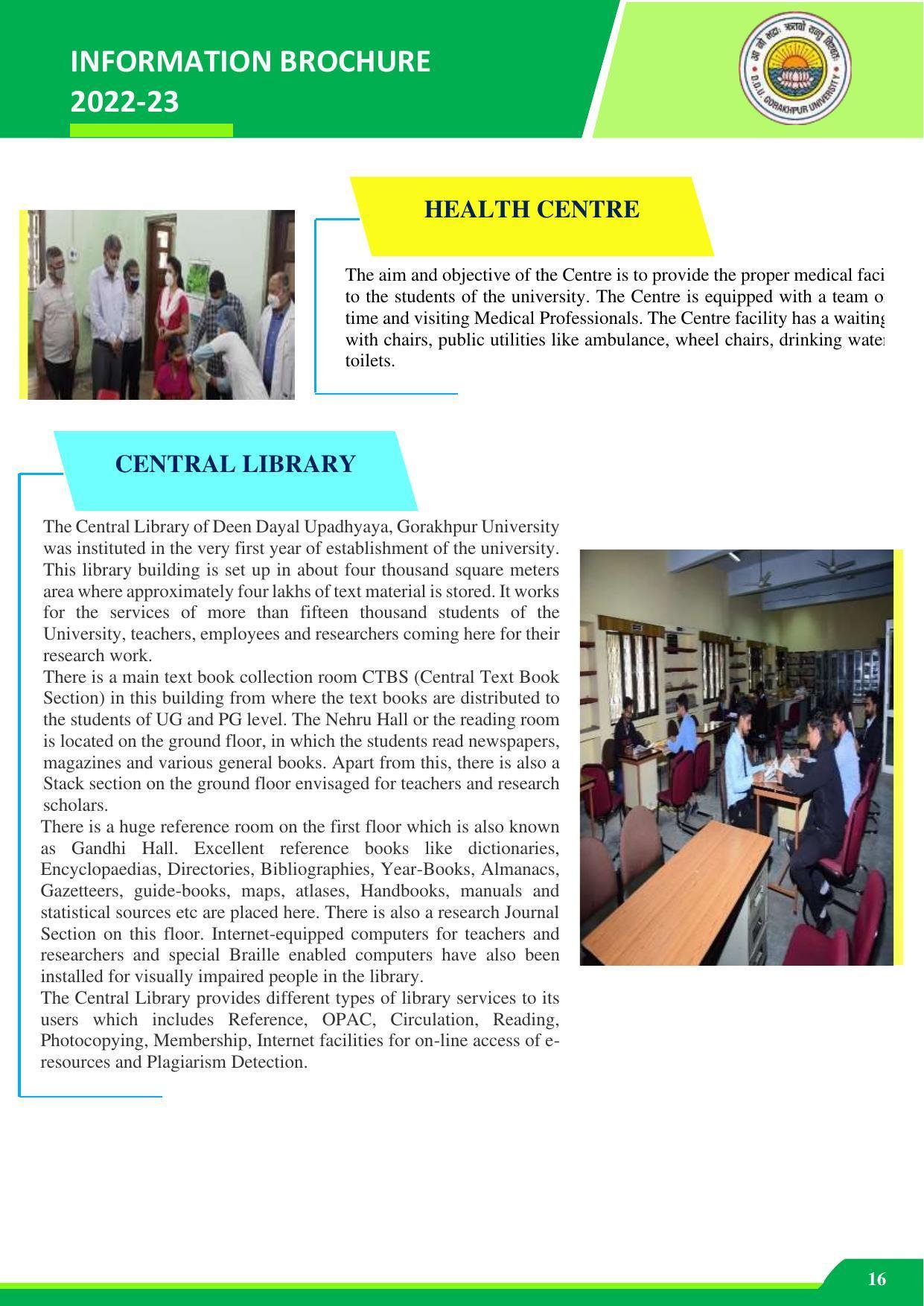 Deen Dayal Upadhyay Gorakhpur University, Gorakhpur Agriculture 2022-23 - Page 16