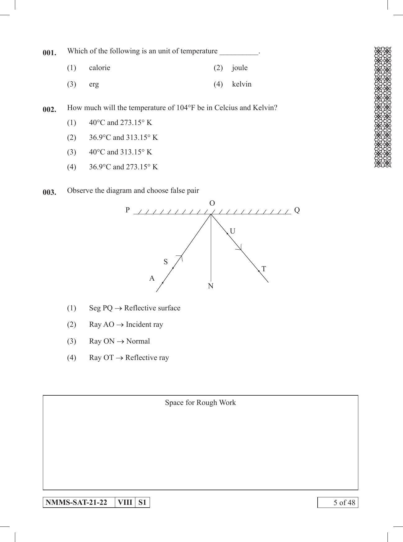 SAT MARATHI 2021-22 Class 8 Maharashtra NMMS Question Papers - Page 5