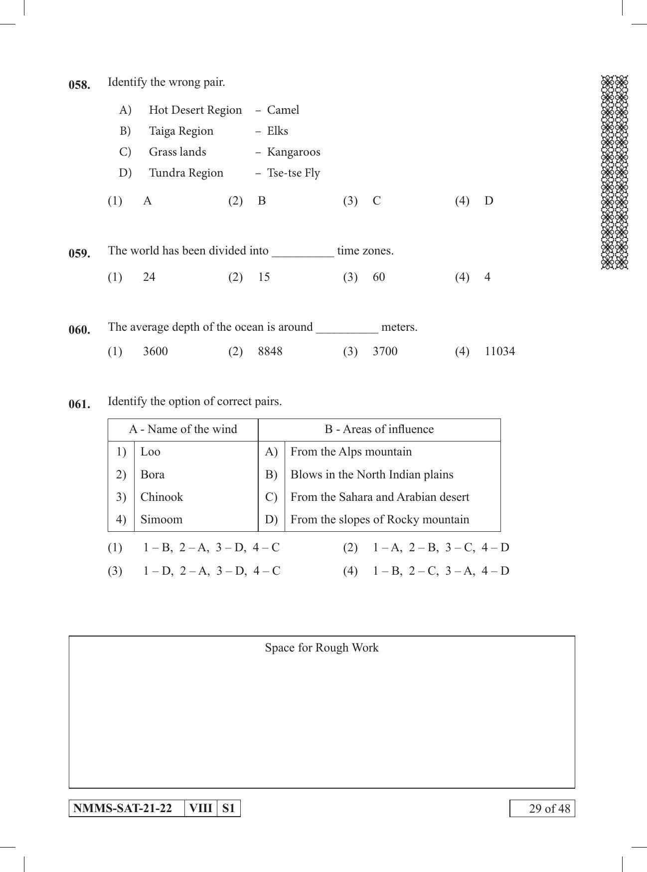 SAT MARATHI 2021-22 Class 8 Maharashtra NMMS Question Papers - Page 29
