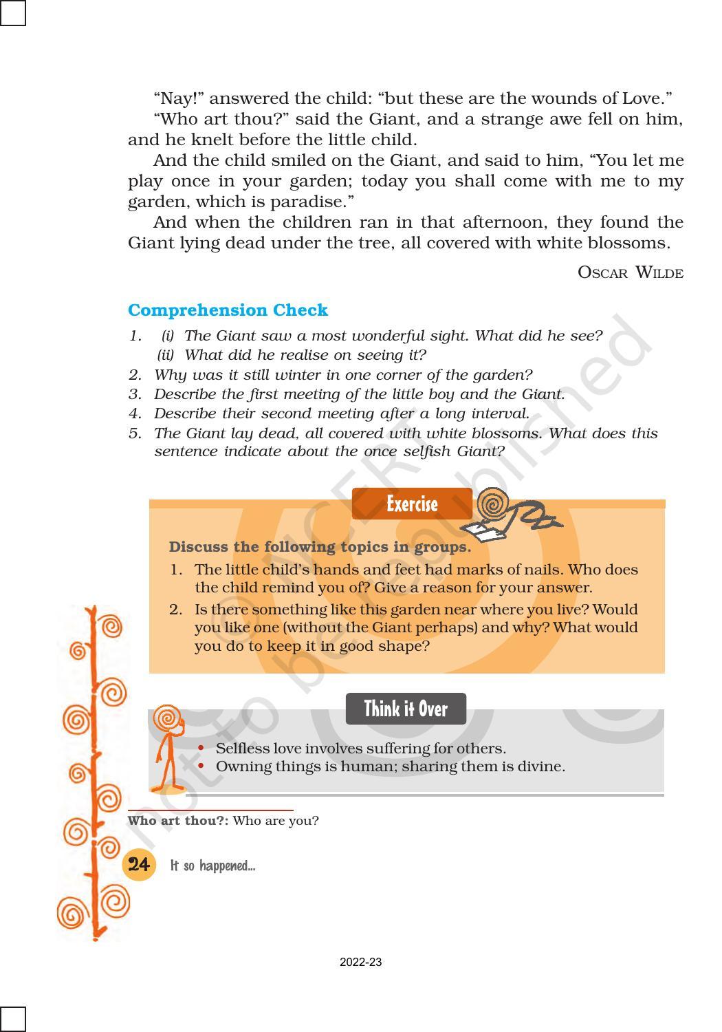 NCERT Book for Class 8 English It So Happened Chapter 3 The Selfish Giant - Page 8