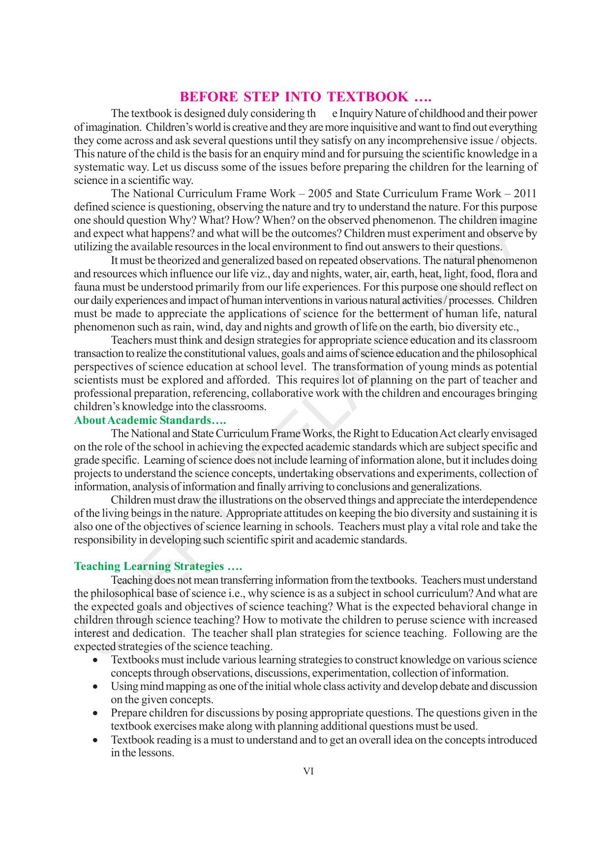 TS SCERT Class 7 General Science (English Medium) Text Book - Page 8