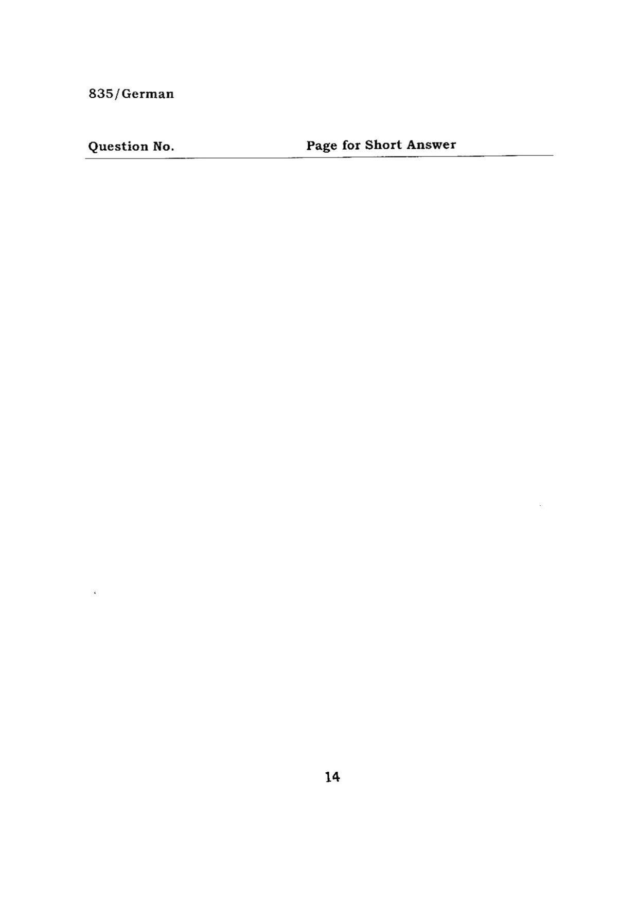 BHU RET GERMAN ARTS 2015 Question Paper - Page 14