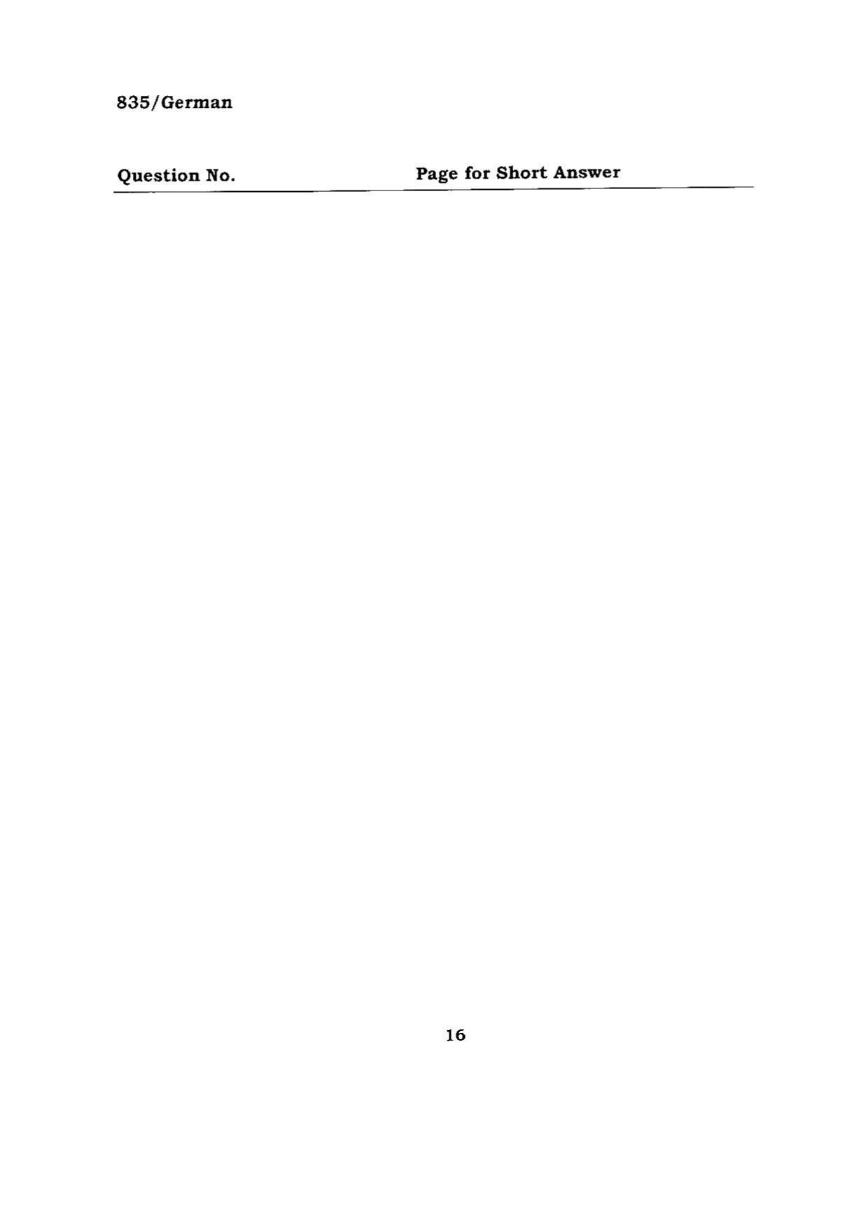 BHU RET GERMAN ARTS 2015 Question Paper - Page 16