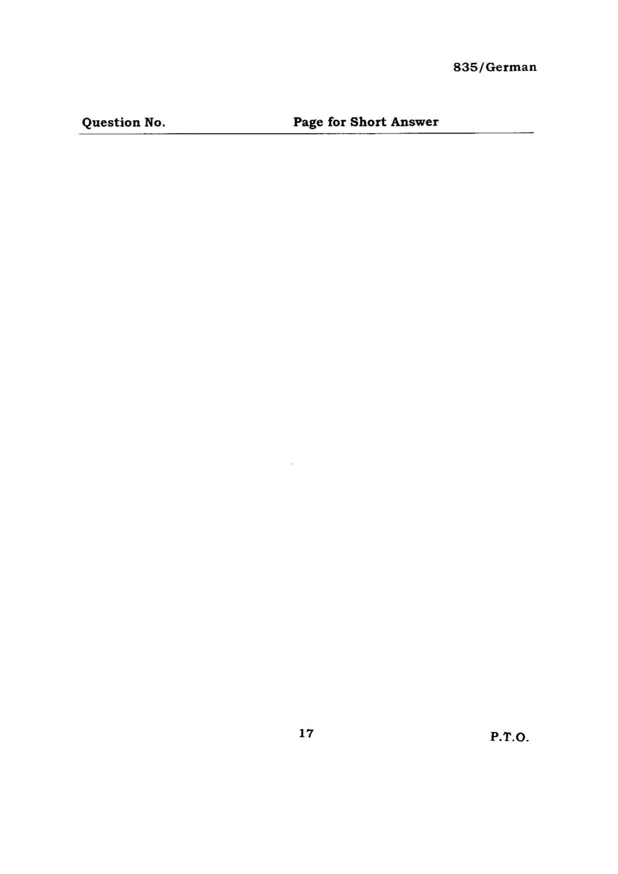 BHU RET GERMAN ARTS 2015 Question Paper - Page 17