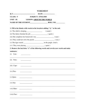 Worksheet for Class 5 English Apostrophe of Omission Assignment