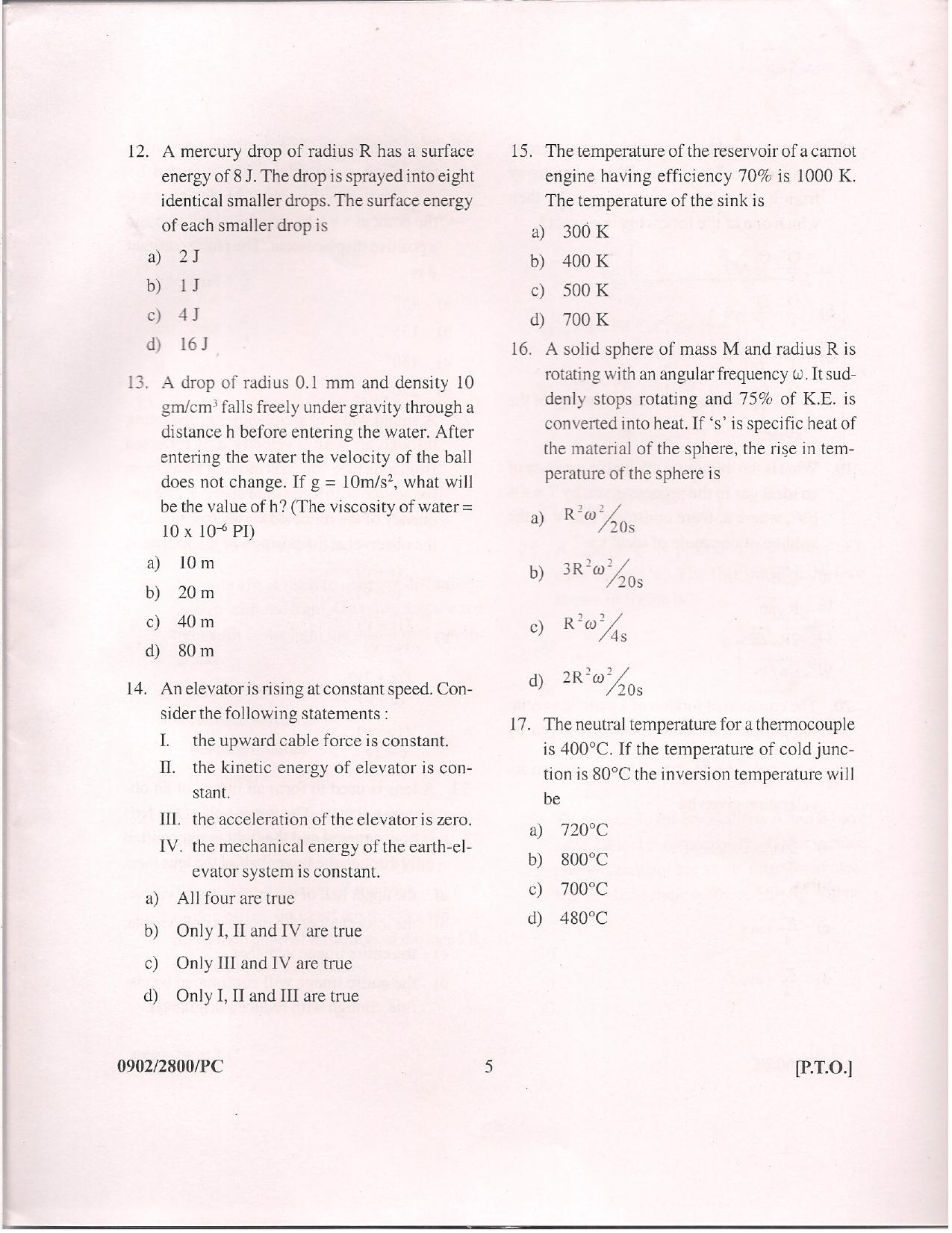  APJEE Physics & Chemistry 2009 Question Paper - Page 4
