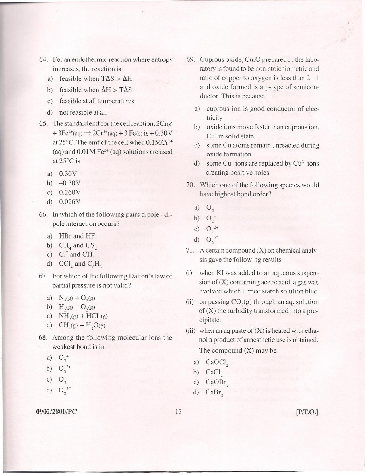  APJEE Physics & Chemistry 2009 Question Paper - Page 12