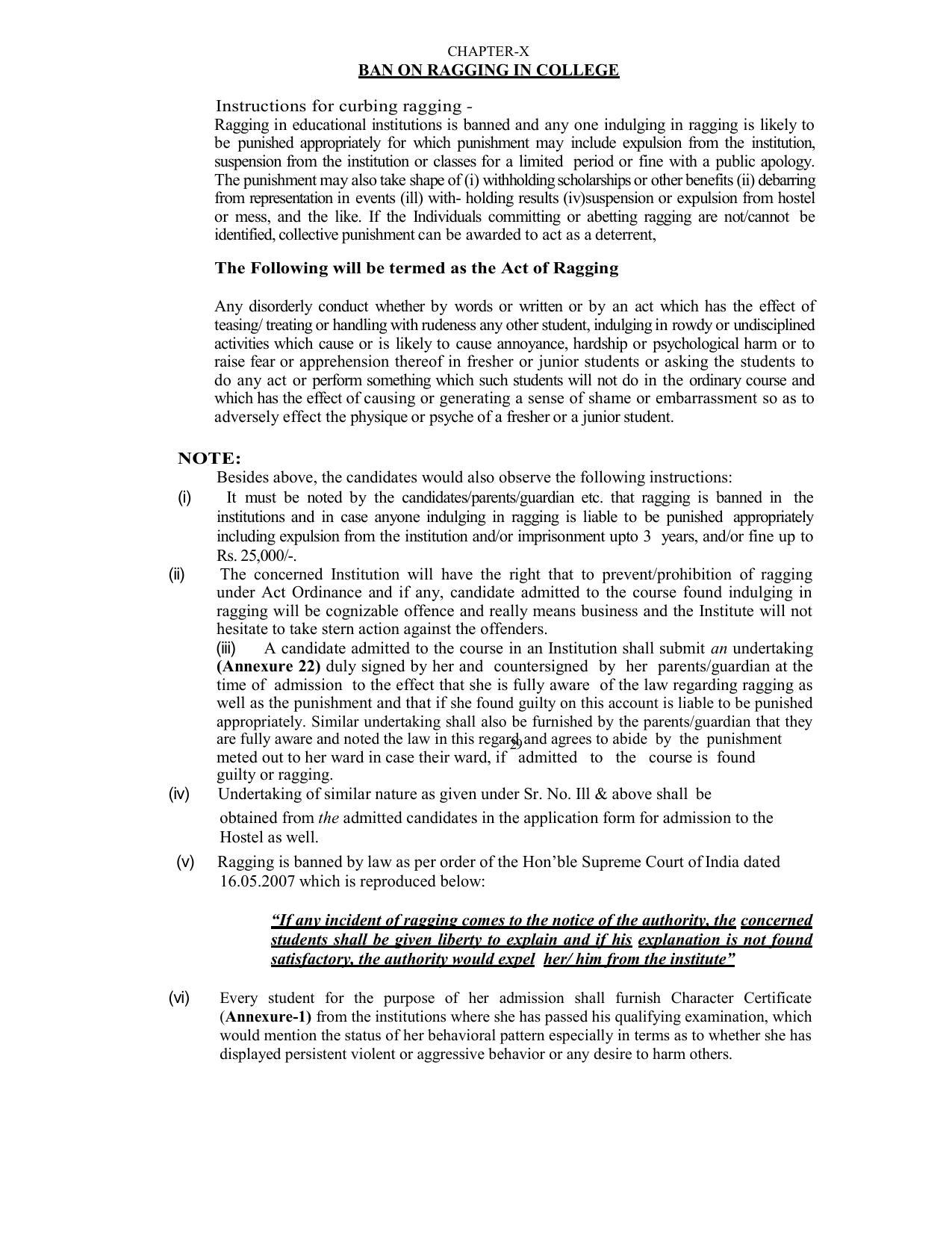 Pandit Bhagwat Dayal Sharma University of Health Sciences, Rohtak Admission Prospectus 2021-22 - Page 24