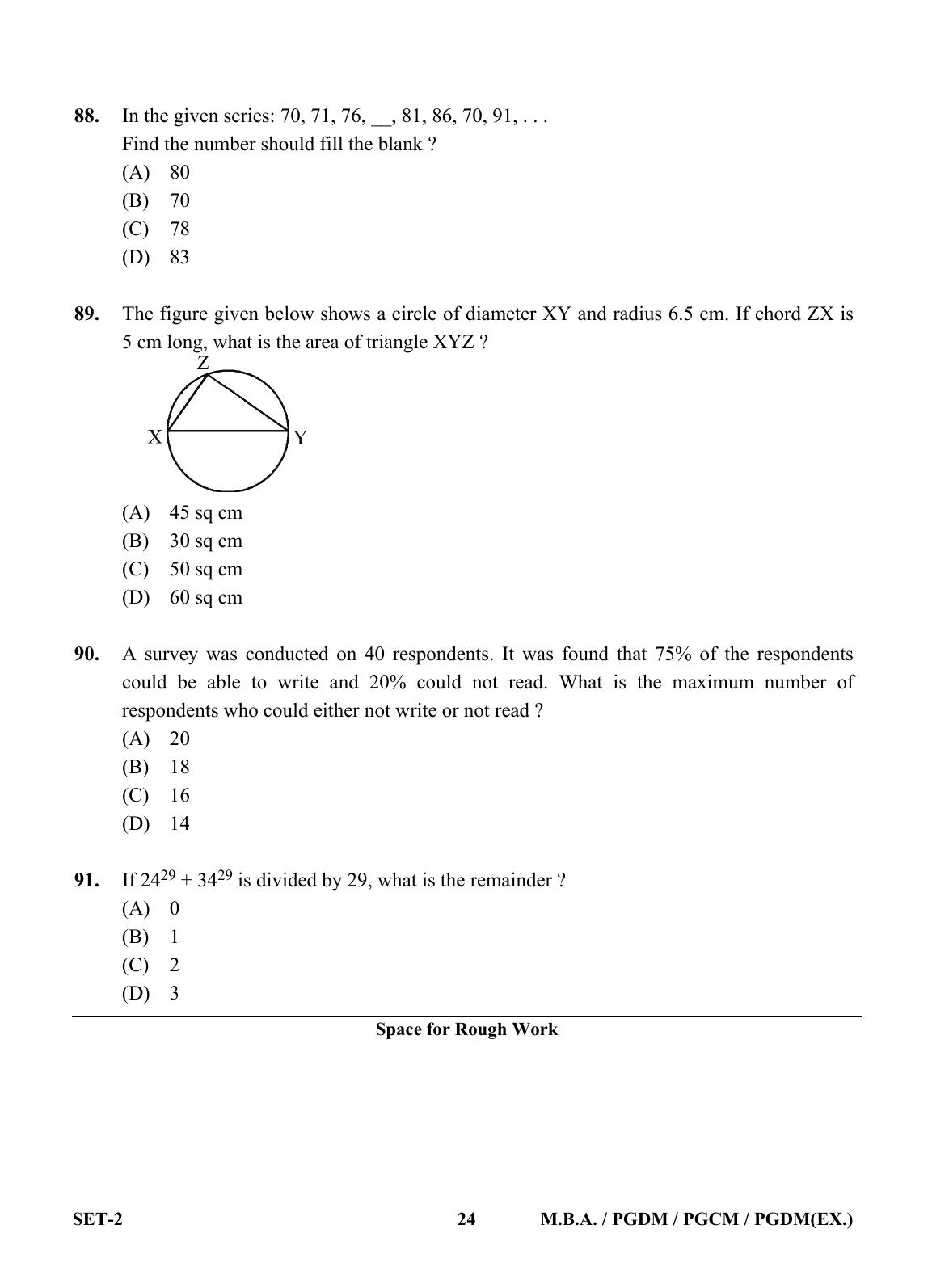 OJEE 2013 MBA Set 2 Question Paper - Page 23