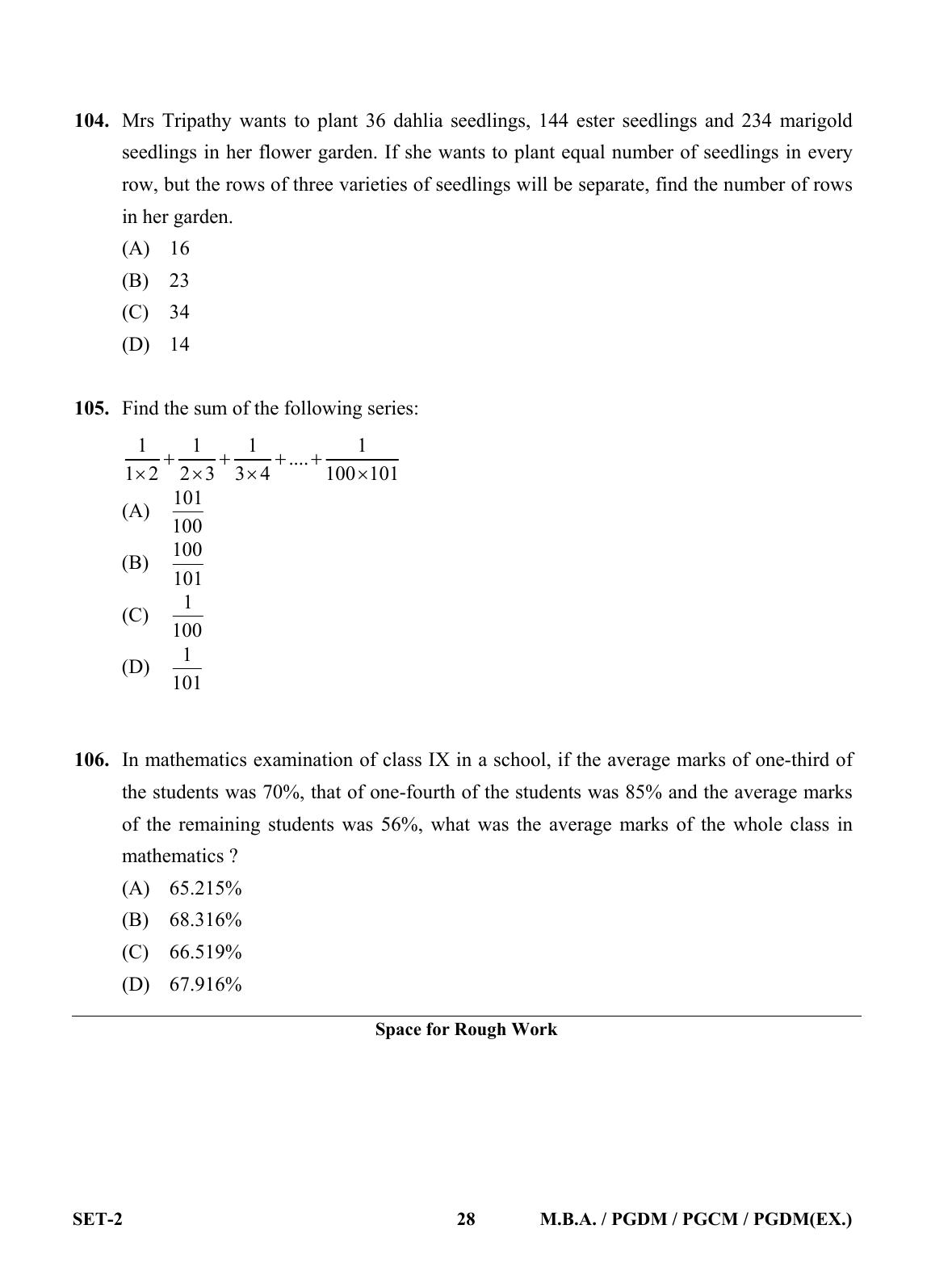 OJEE 2013 MBA Set 2 Question Paper - Page 27