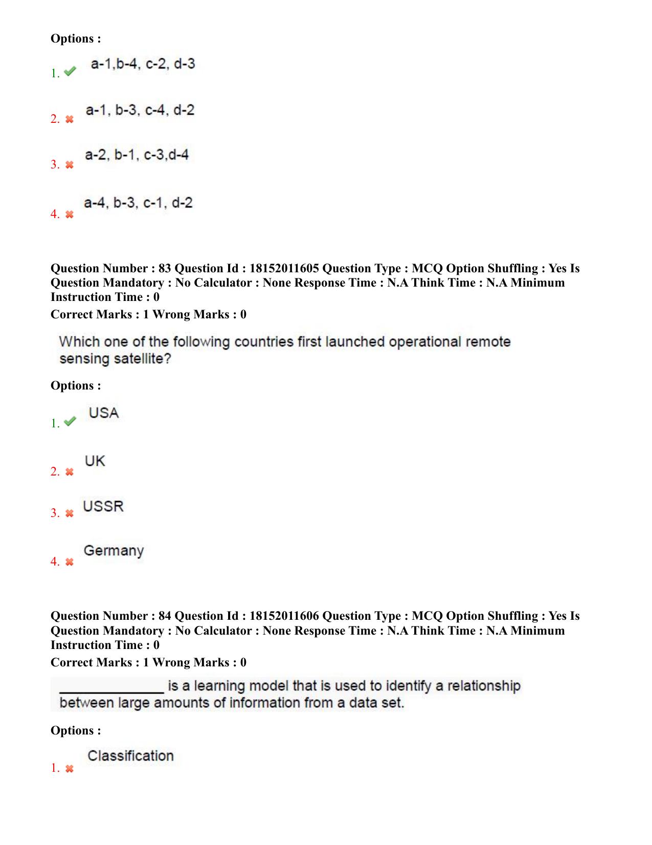 TS CPGET 2023 M Sc Geo informatics (Shift 3) Question Paper with Answer Key - Page 41