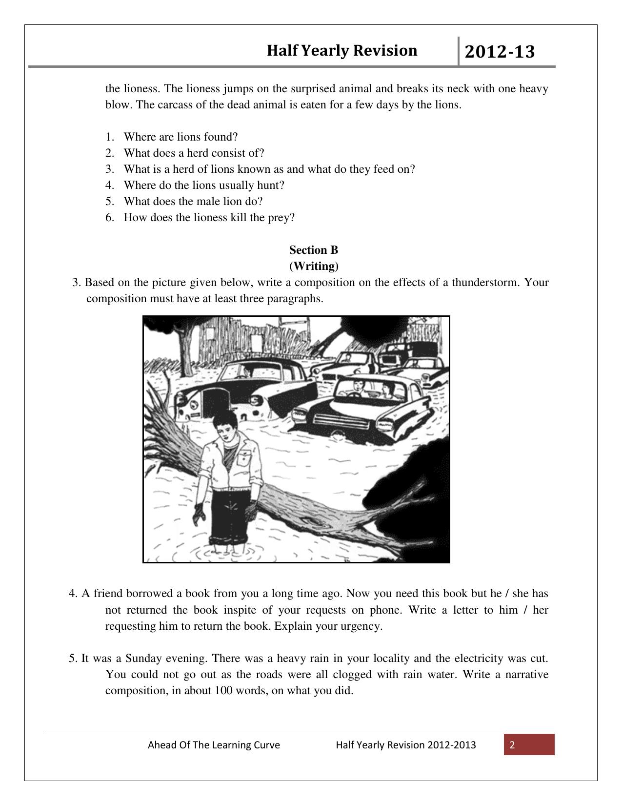 CBSE Worksheets for Class 6 English Practice Assignment 12 - Page 2