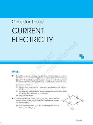 NCERT Exemplar Book for Class 12 Physics: Chapter 3 Current Electricity