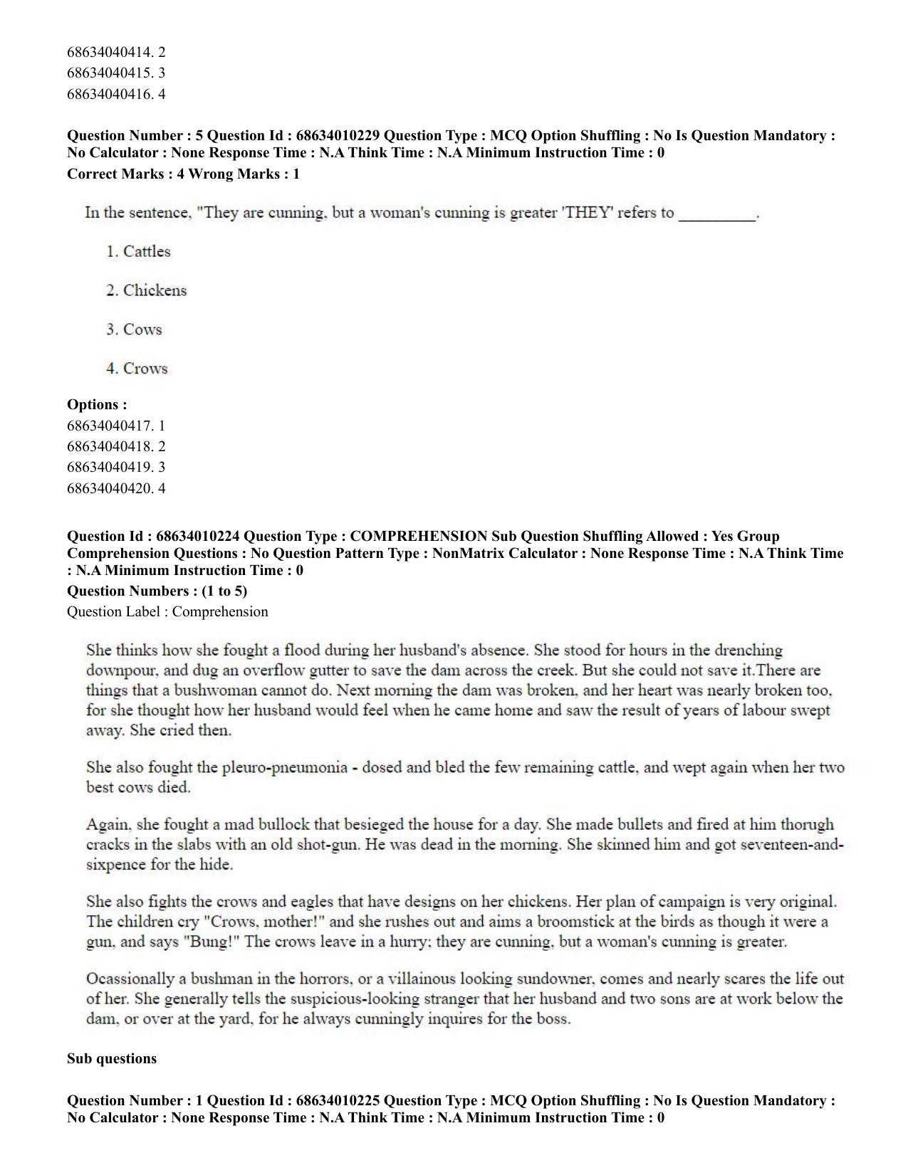 CUET PG 2023: LAQP09 – Chinese (Eng.)-Shift 1 (09-06-2023) Question Paper - Page 4