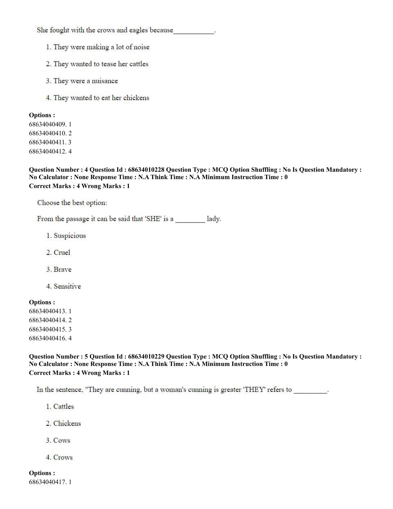CUET PG 2023: LAQP09 – Chinese (Eng.)-Shift 1 (09-06-2023) Question Paper - Page 6