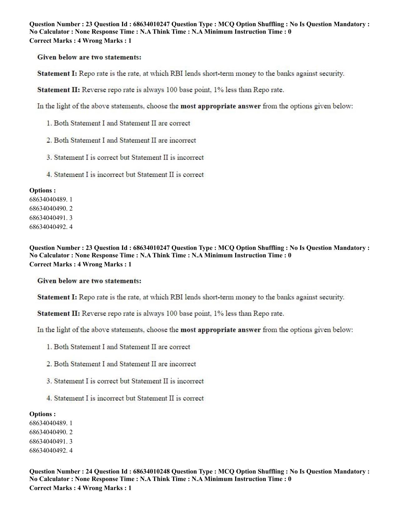 CUET PG 2023: LAQP09 – Chinese (Eng.)-Shift 1 (09-06-2023) Question Paper - Page 33