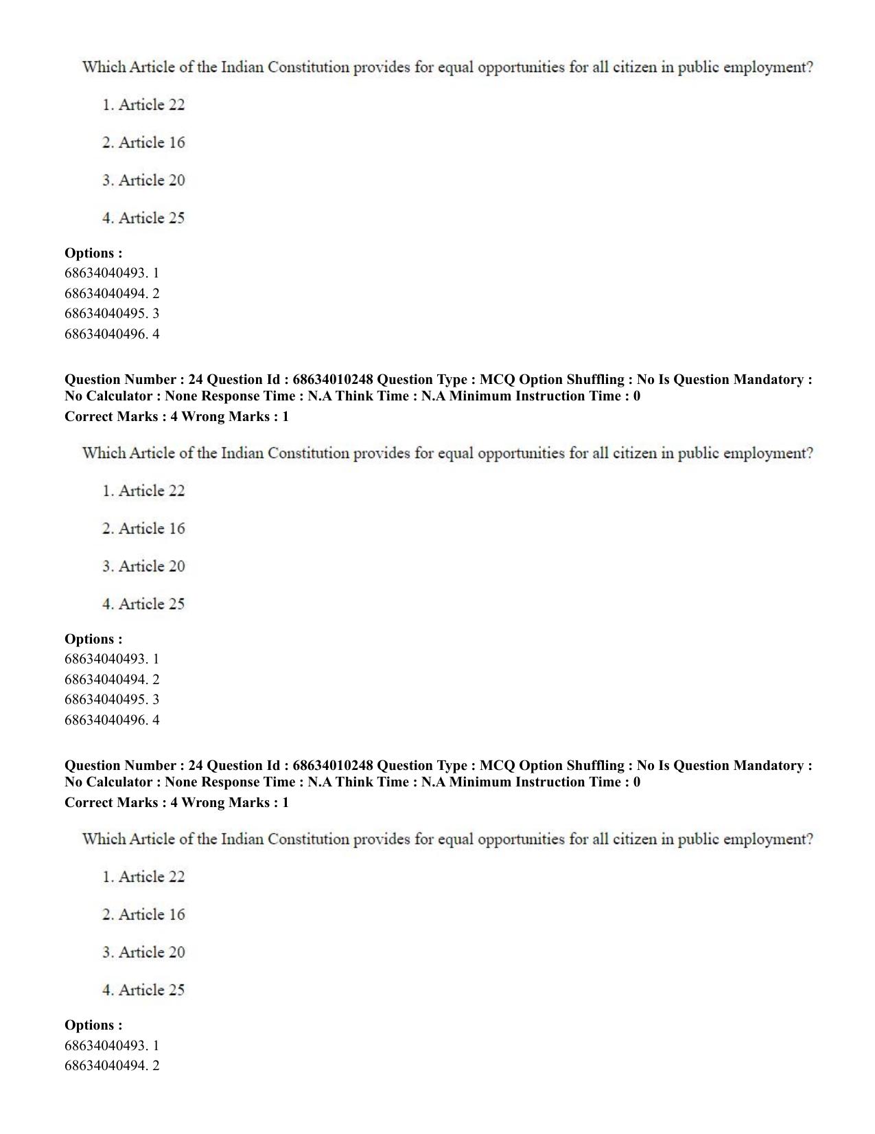 CUET PG 2023: LAQP09 – Chinese (Eng.)-Shift 1 (09-06-2023) Question Paper - Page 34