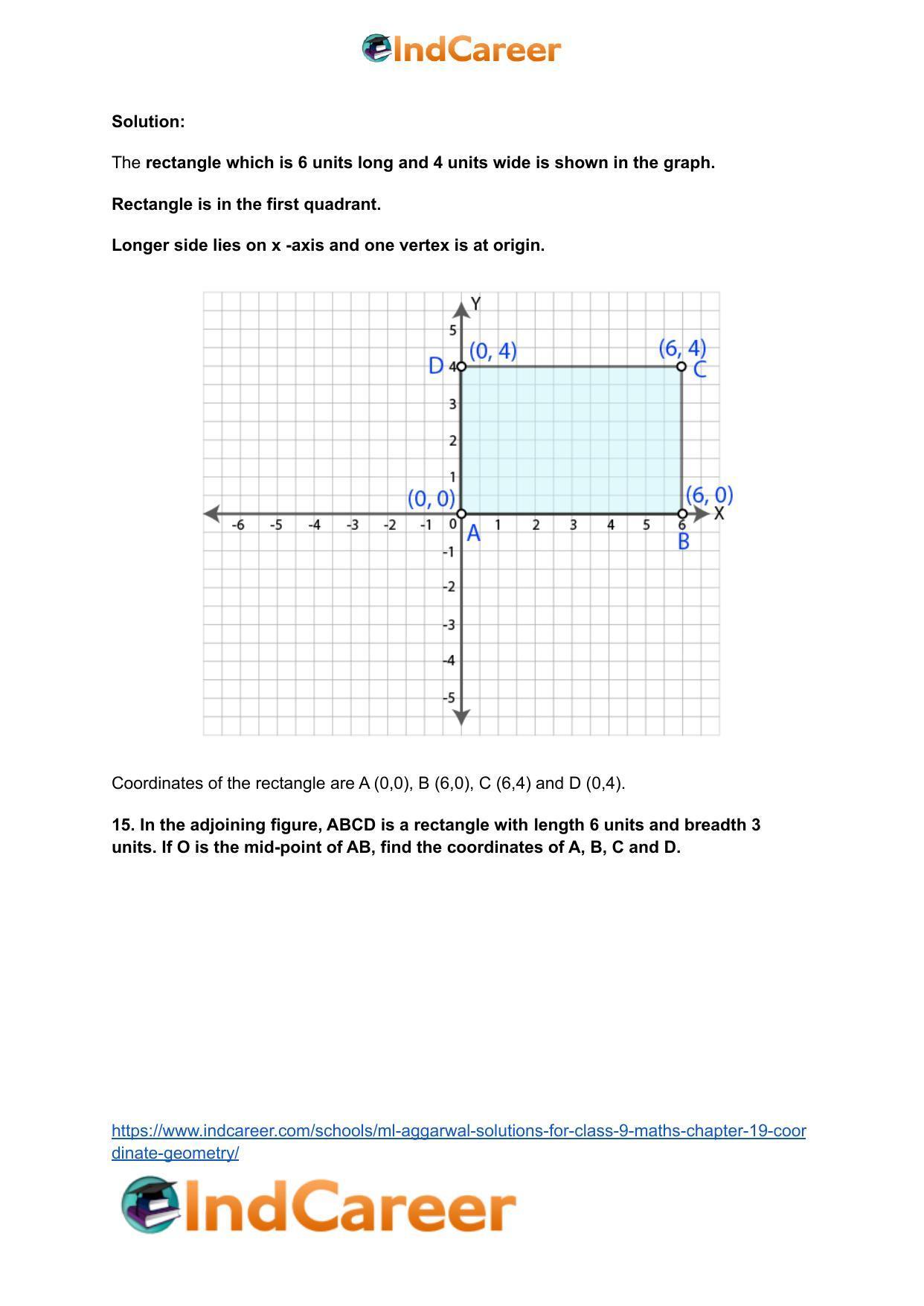 ML Aggarwal Solutions for Class 9 Maths Chapter 19- Coordinate Geometry - Page 15