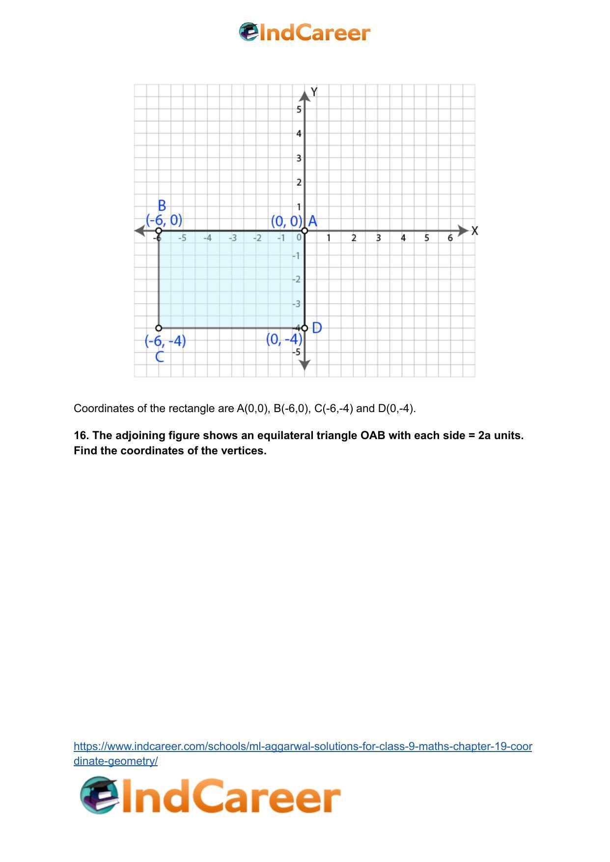 ML Aggarwal Solutions for Class 9 Maths Chapter 19- Coordinate Geometry - Page 17