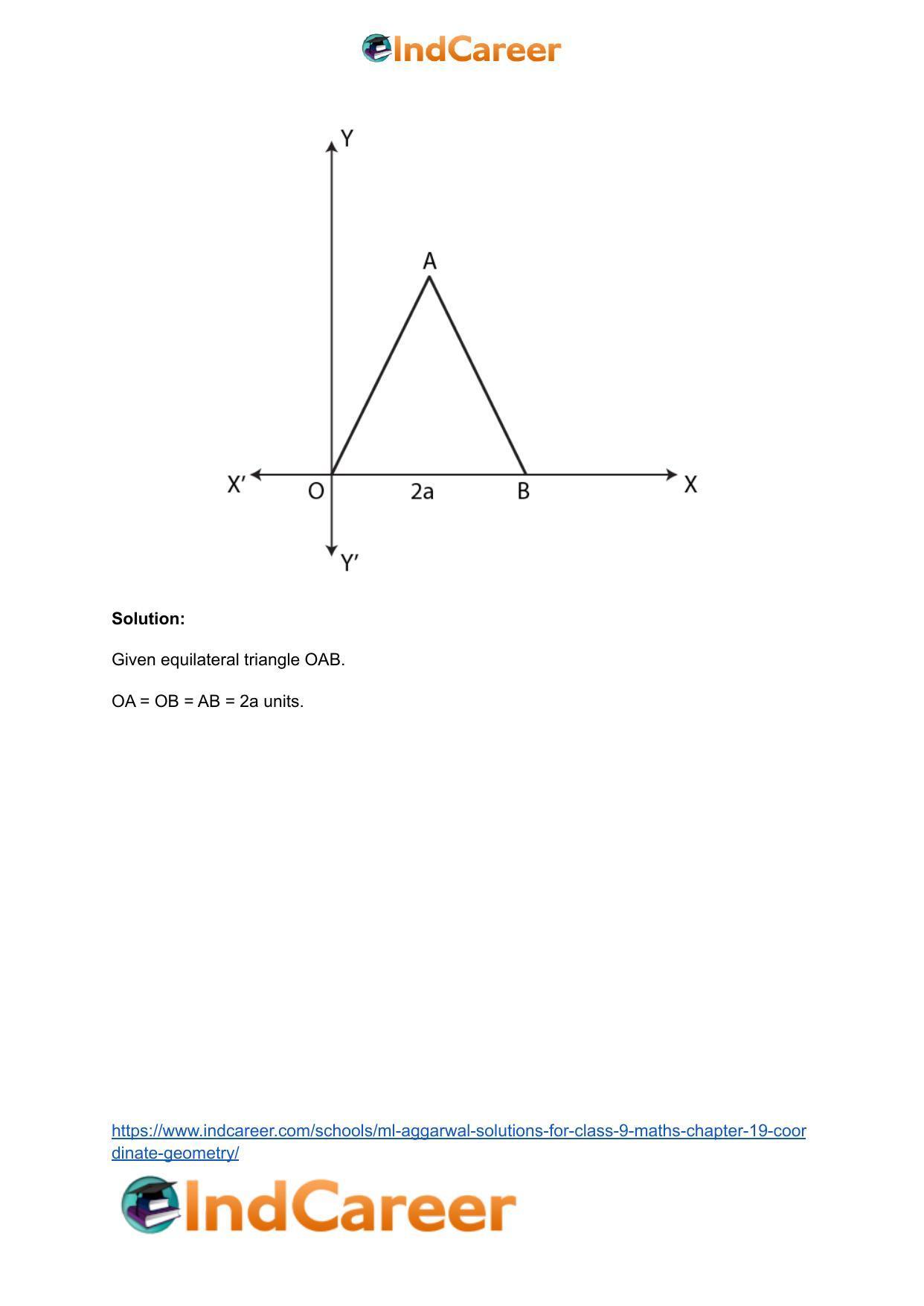 ML Aggarwal Solutions for Class 9 Maths Chapter 19- Coordinate Geometry - Page 18