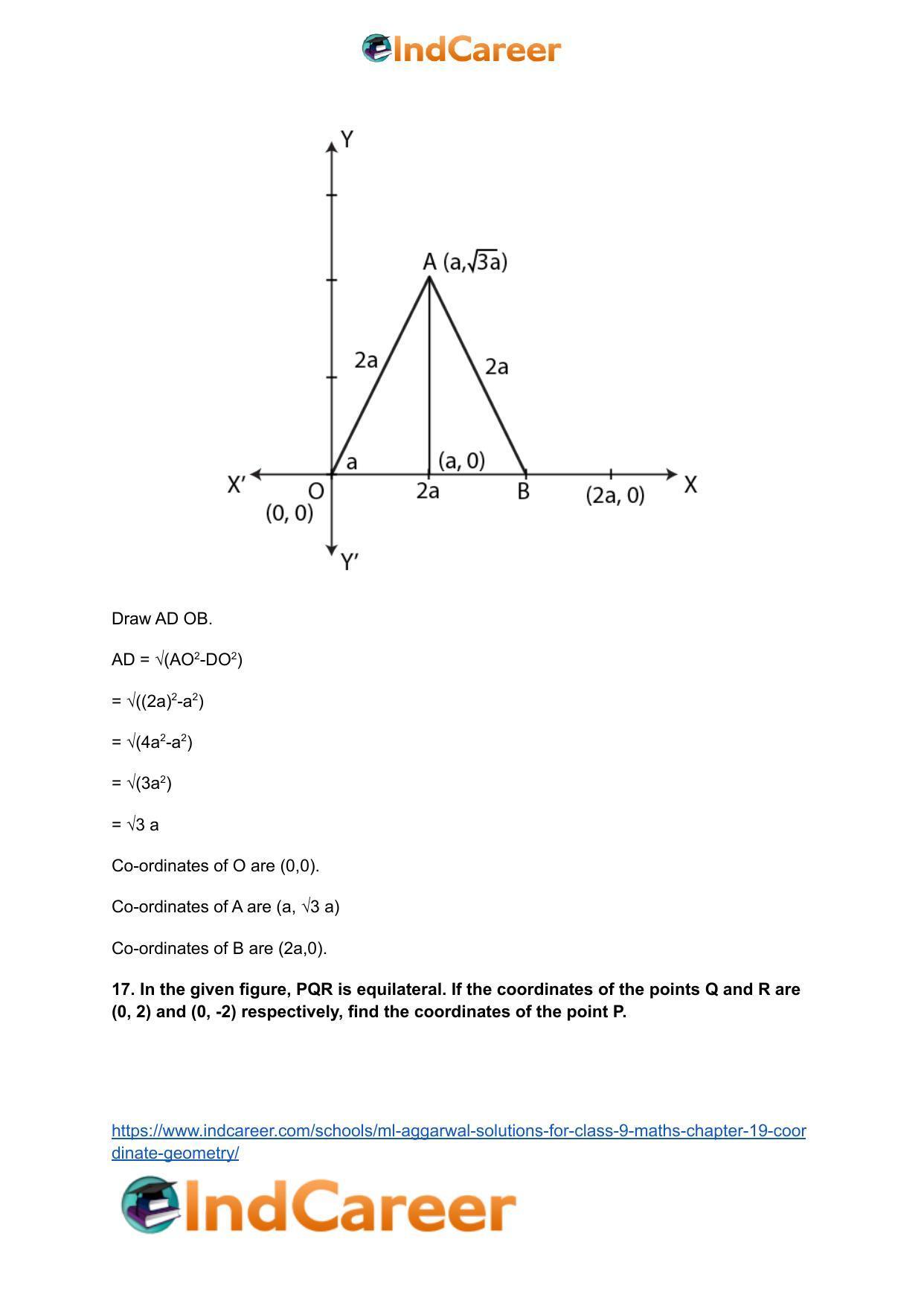 ML Aggarwal Solutions for Class 9 Maths Chapter 19- Coordinate Geometry - Page 19