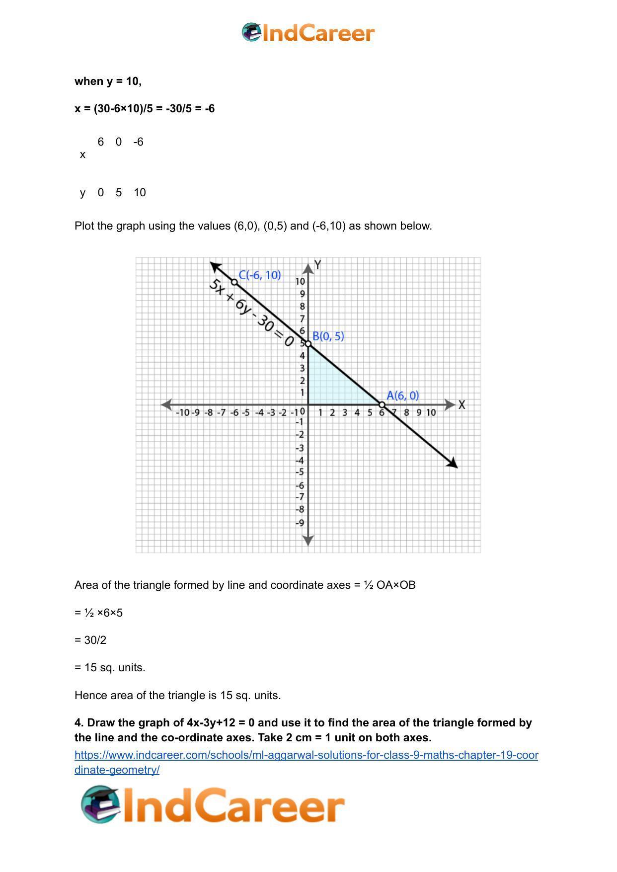 ML Aggarwal Solutions for Class 9 Maths Chapter 19- Coordinate Geometry - Page 25