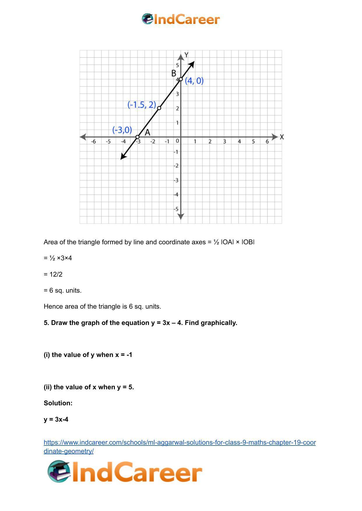 ML Aggarwal Solutions for Class 9 Maths Chapter 19- Coordinate Geometry - Page 27