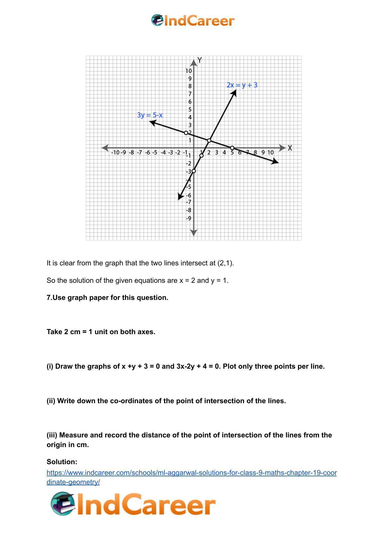 ML Aggarwal Solutions for Class 9 Maths Chapter 19- Coordinate Geometry - Page 42