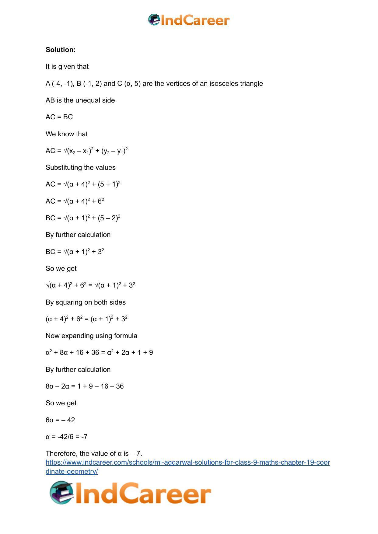 ML Aggarwal Solutions for Class 9 Maths Chapter 19- Coordinate Geometry - Page 102