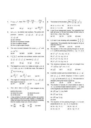 NIMCET 2007 Question Paper