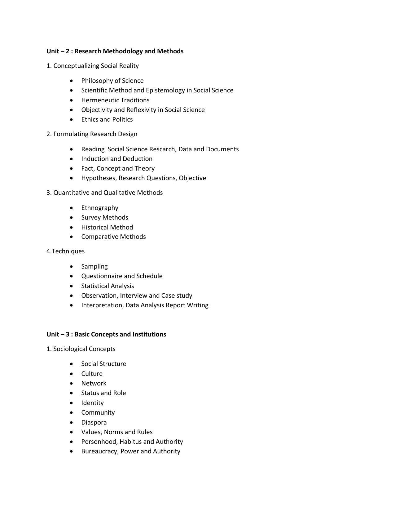 AP RCET Sociology Syllabus - Page 2