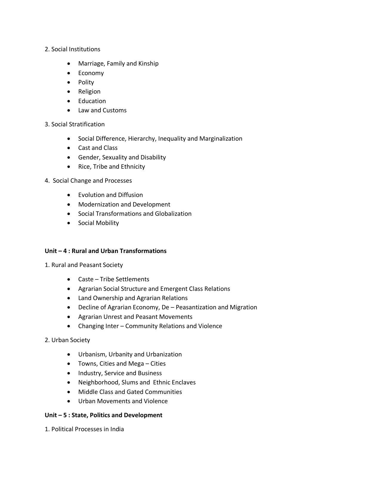 AP RCET Sociology Syllabus - Page 3