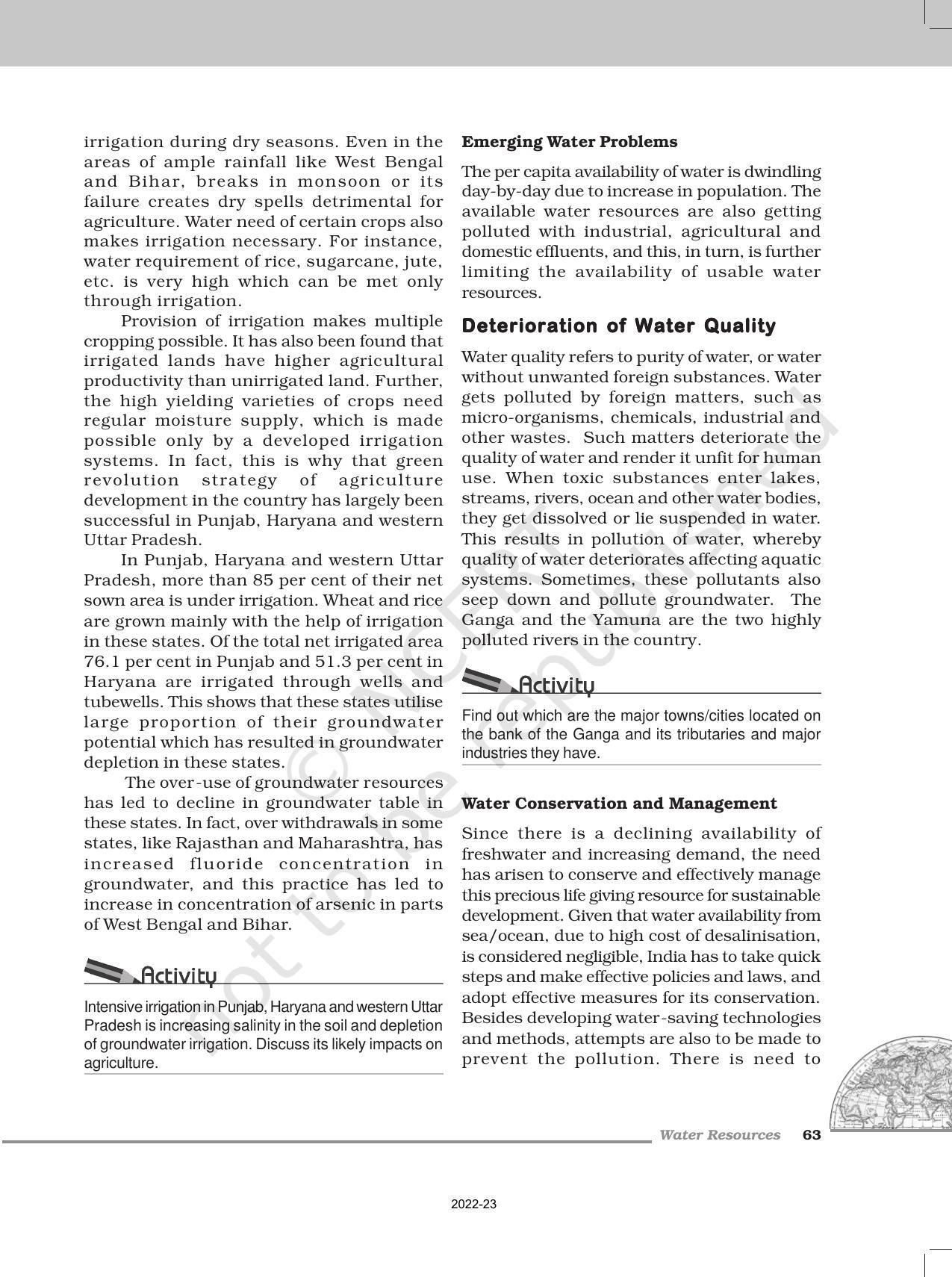 NCERT Book for Class 12 Geography (Part-II) Chapter 6 Water Resources - Page 4