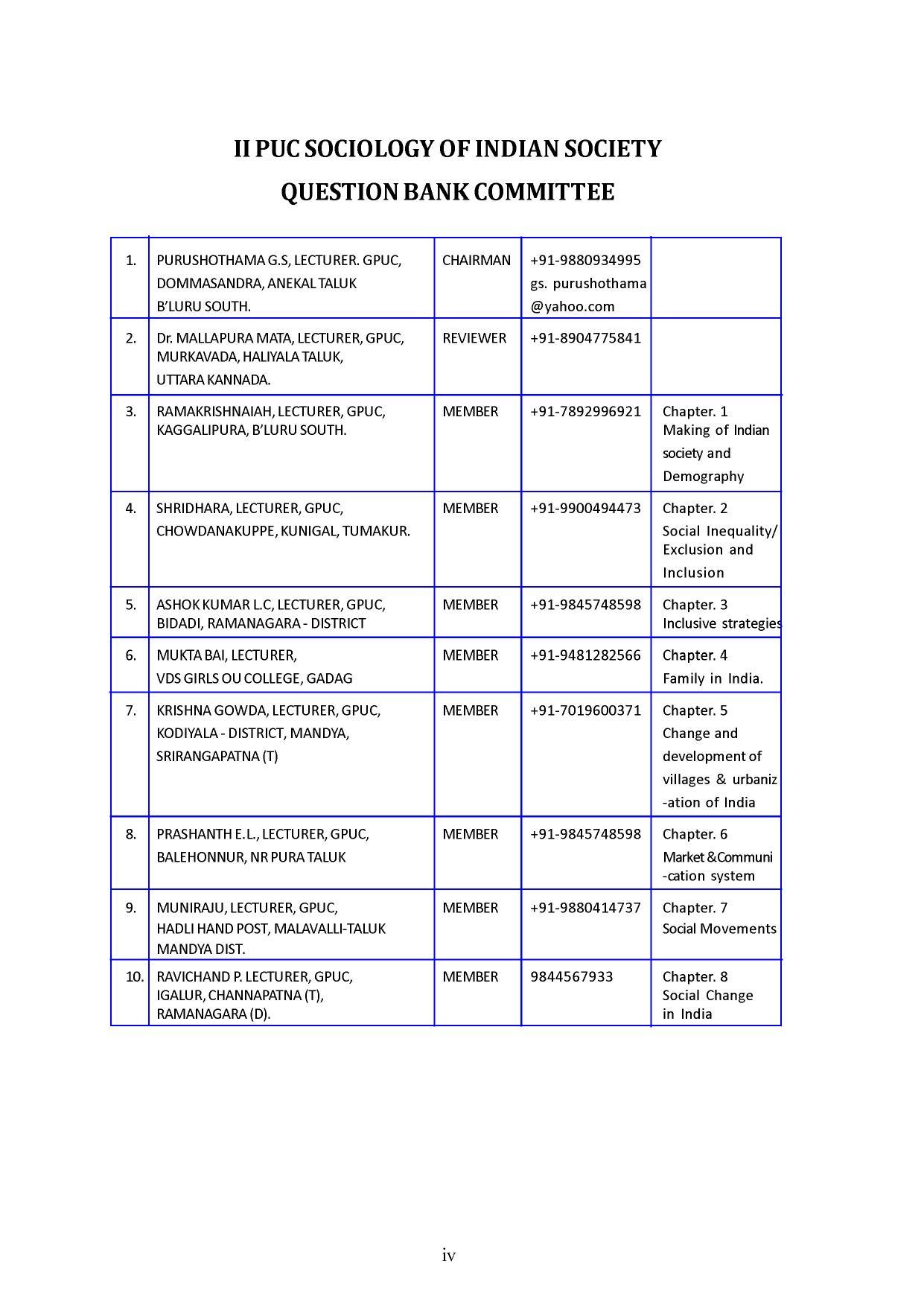 Karnataka 2nd PUC Question Bank for Sociology - Page 4