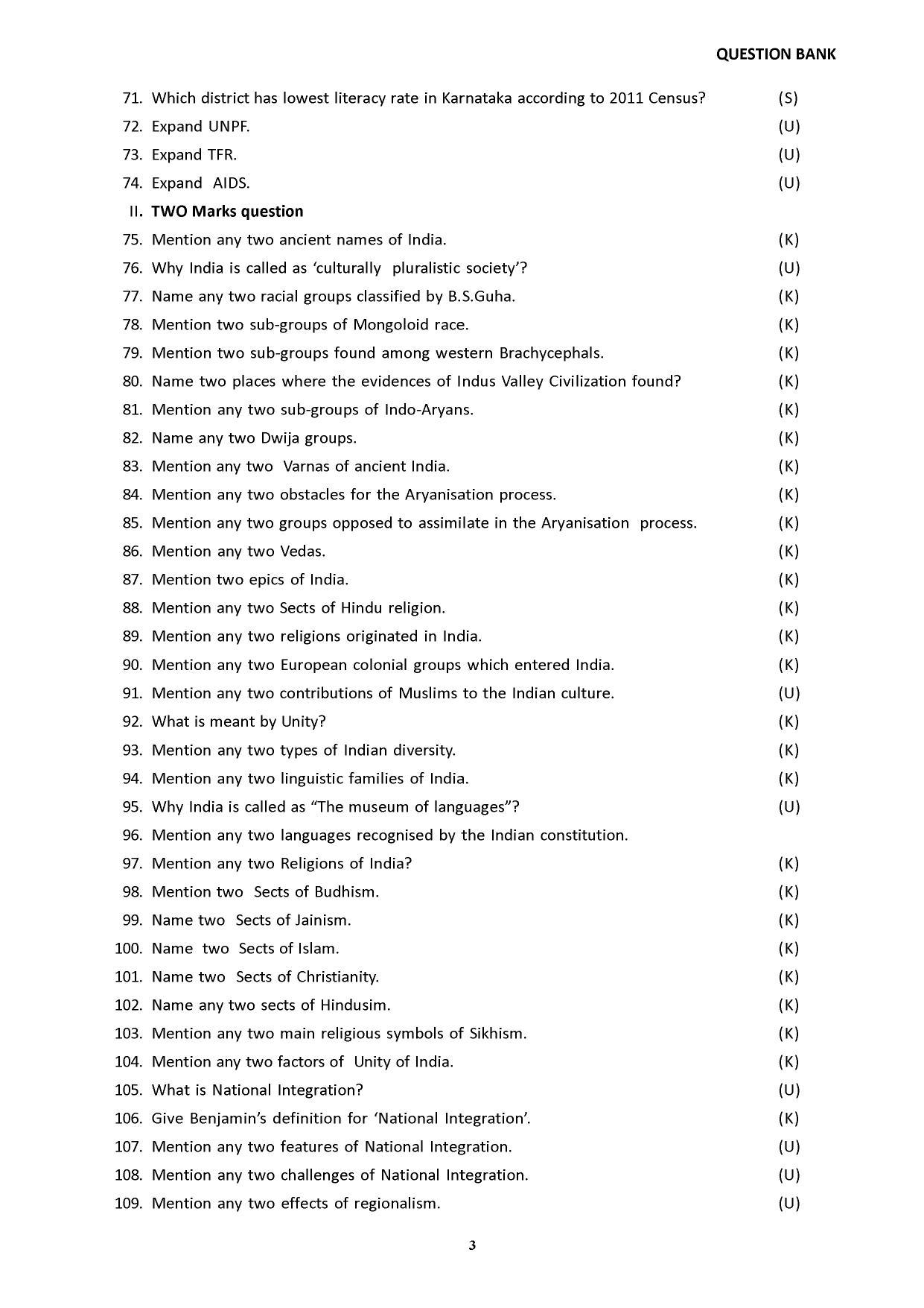 Karnataka 2nd PUC Question Bank for Sociology - Page 11