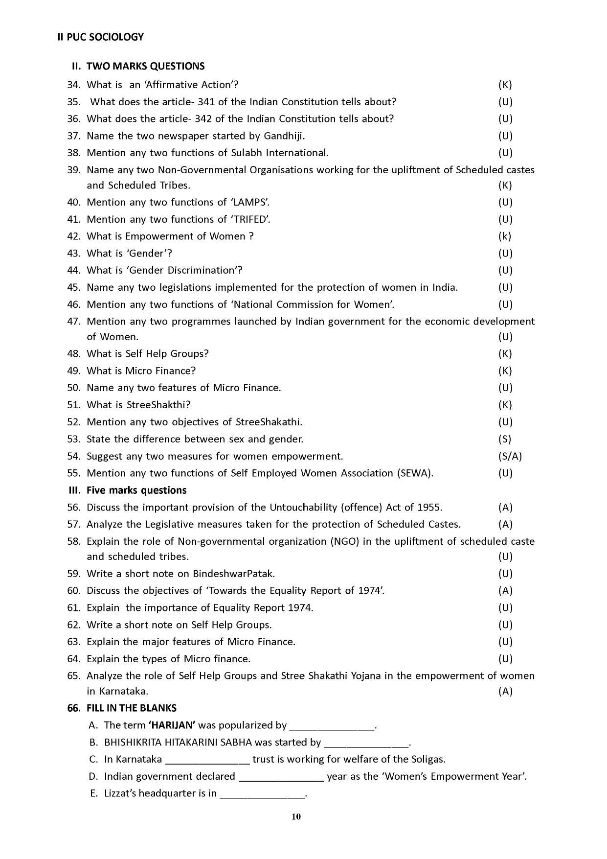 Karnataka 2nd PUC Question Bank for Sociology - Page 18