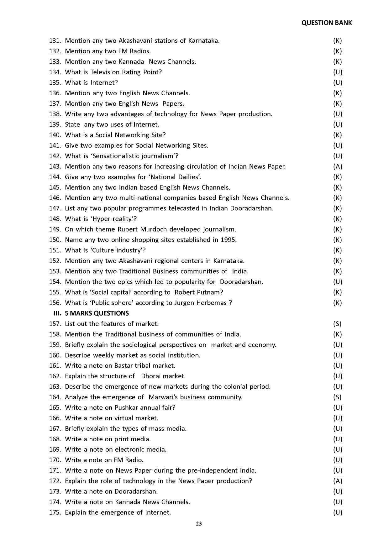Karnataka 2nd PUC Question Bank for Sociology - Page 31
