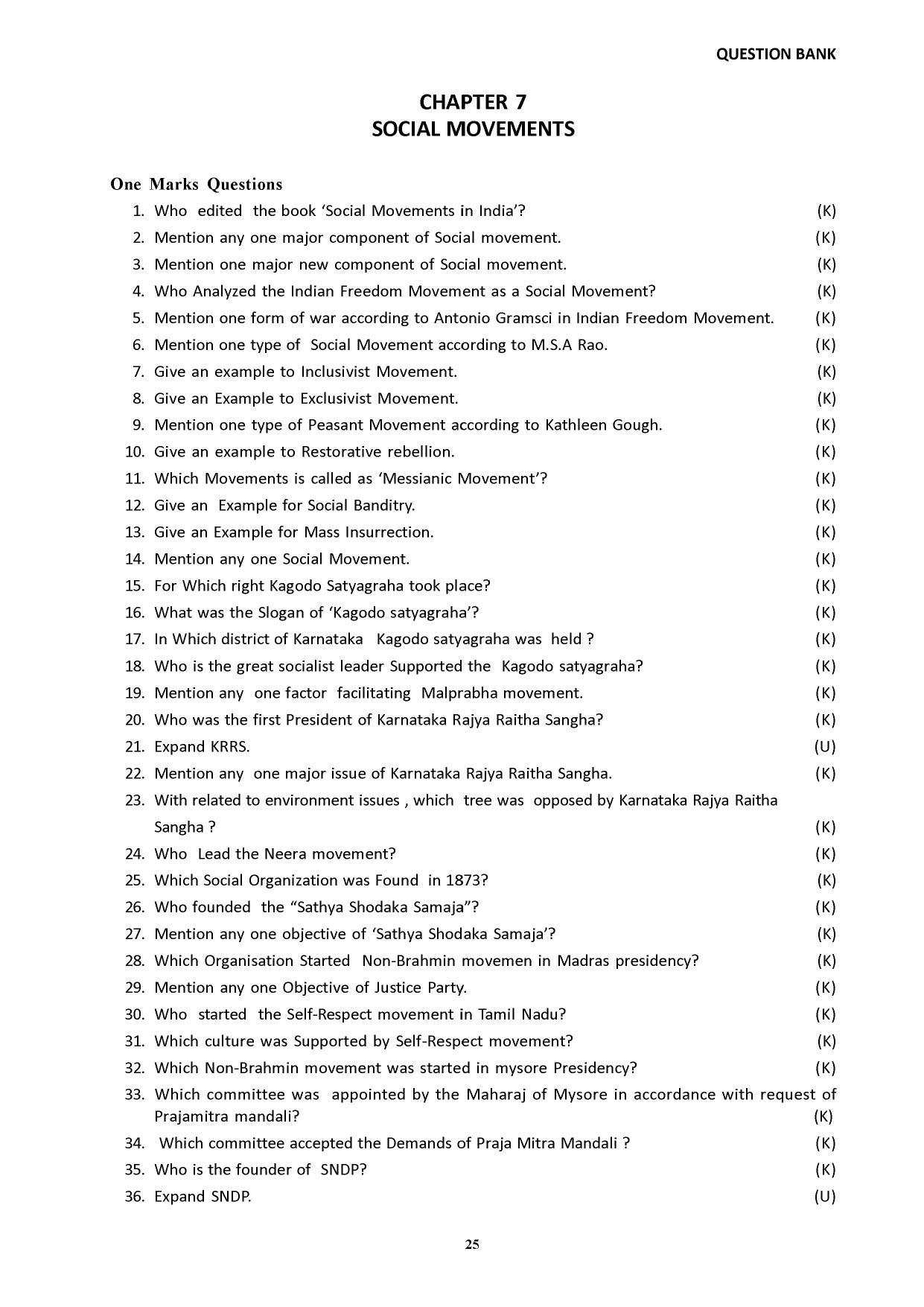 Karnataka 2nd PUC Question Bank for Sociology - Page 33