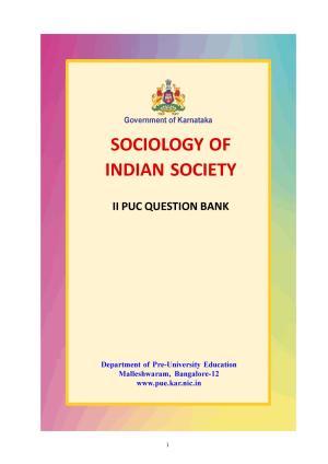 Karnataka 2nd PUC Question Bank for Sociology