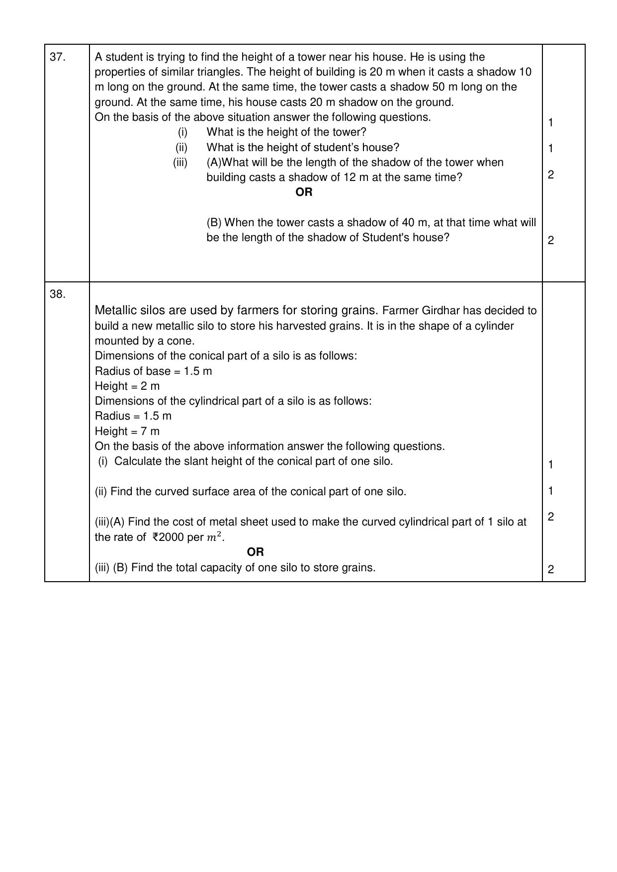 CBSE Class 10 Mathematics (Standard) (For Visually Impaired) Sample Paper 2025 - Page 6