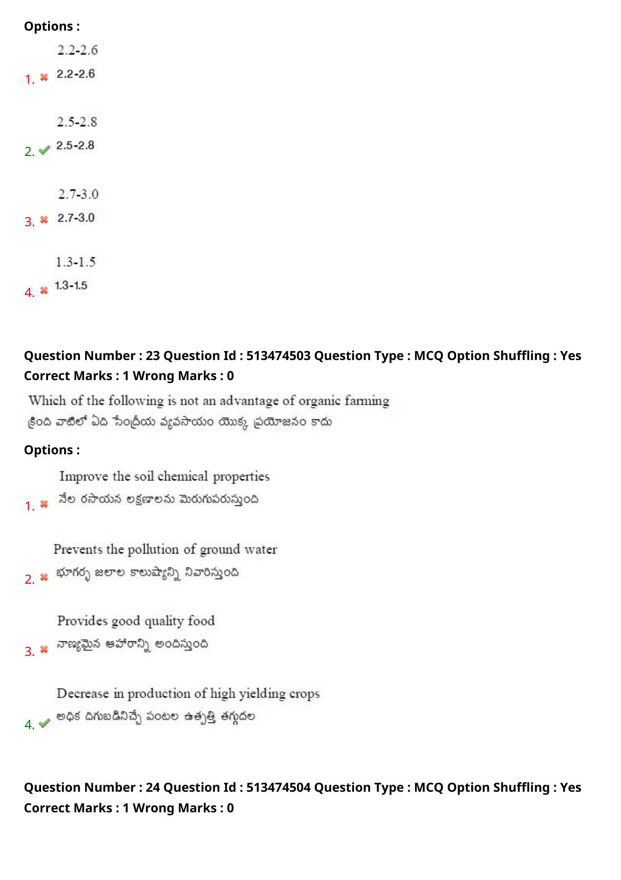 AGRICET 2024 Diploma in Organic Farming (DOF) Question Paper with Answers - Page 13