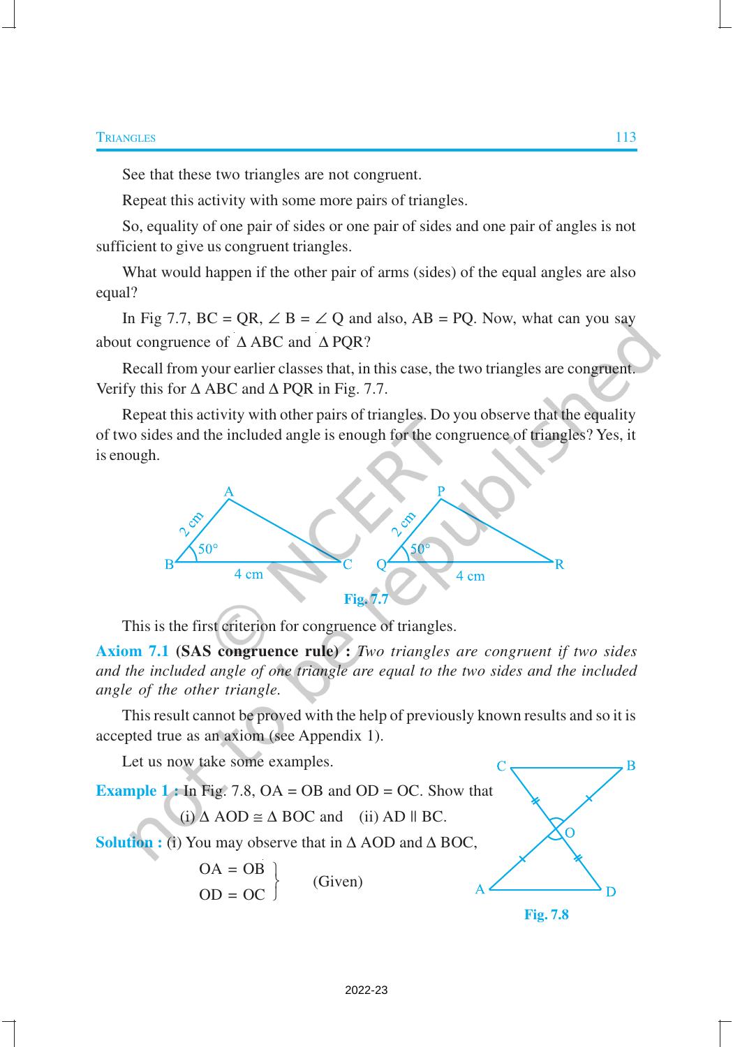 NCERT Book for Class 9 Maths Chapter 7 Triangles - Page 5