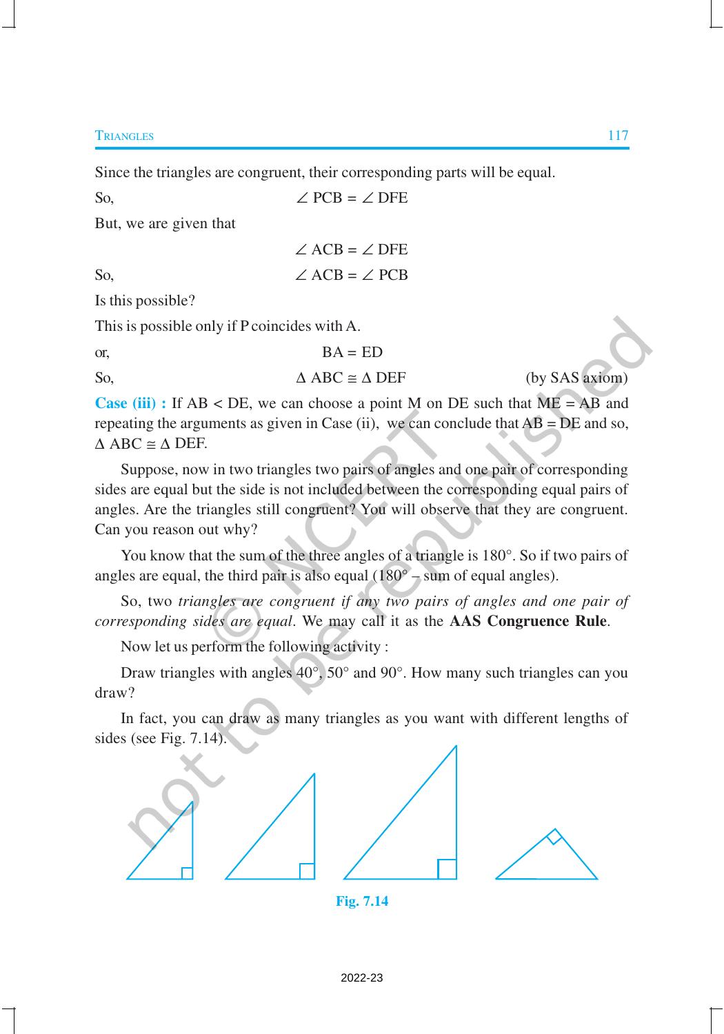 NCERT Book for Class 9 Maths Chapter 7 Triangles - Page 9