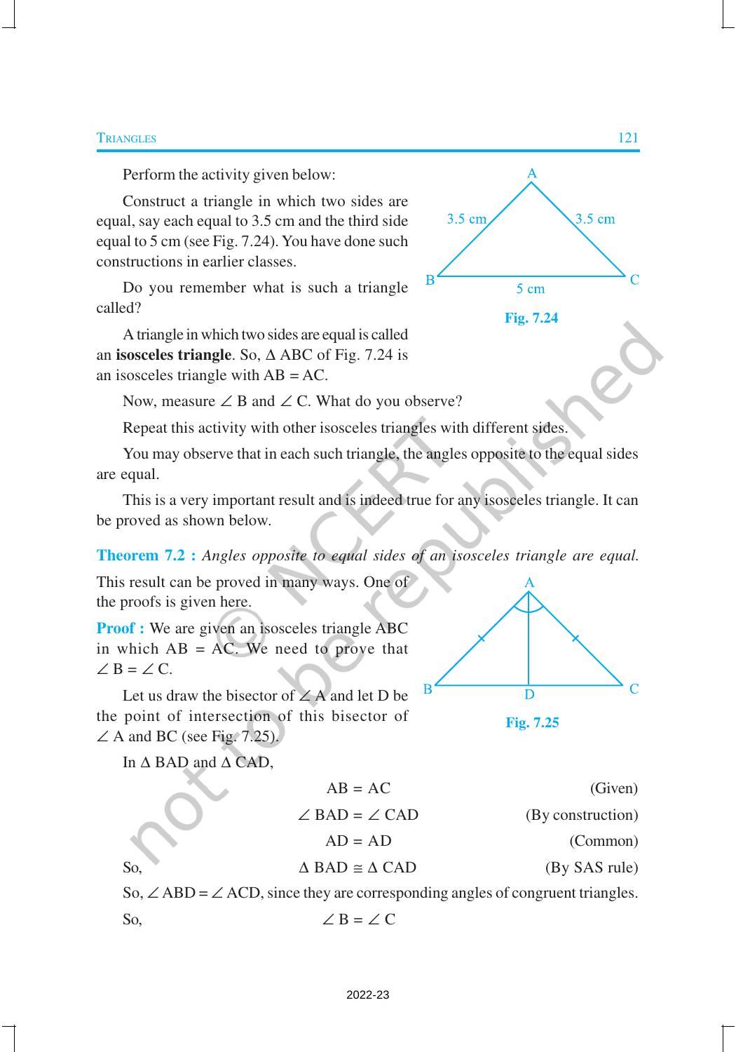 NCERT Book for Class 9 Maths Chapter 7 Triangles - Page 13