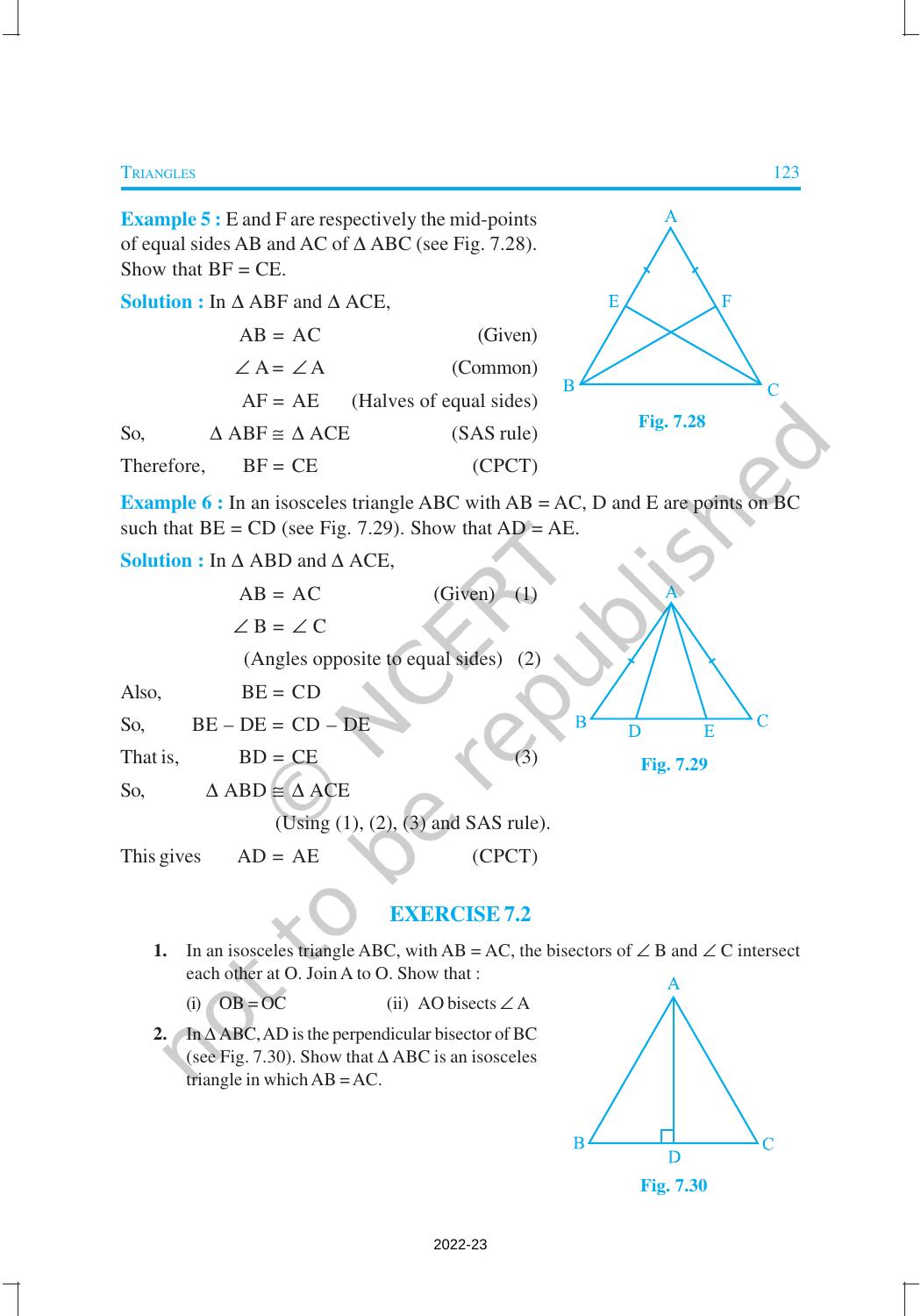 NCERT Book for Class 9 Maths Chapter 7 Triangles - Page 15