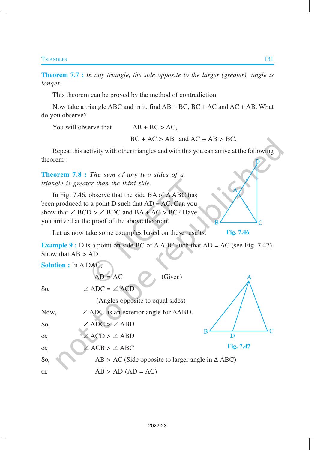 NCERT Book for Class 9 Maths Chapter 7 Triangles - Page 23