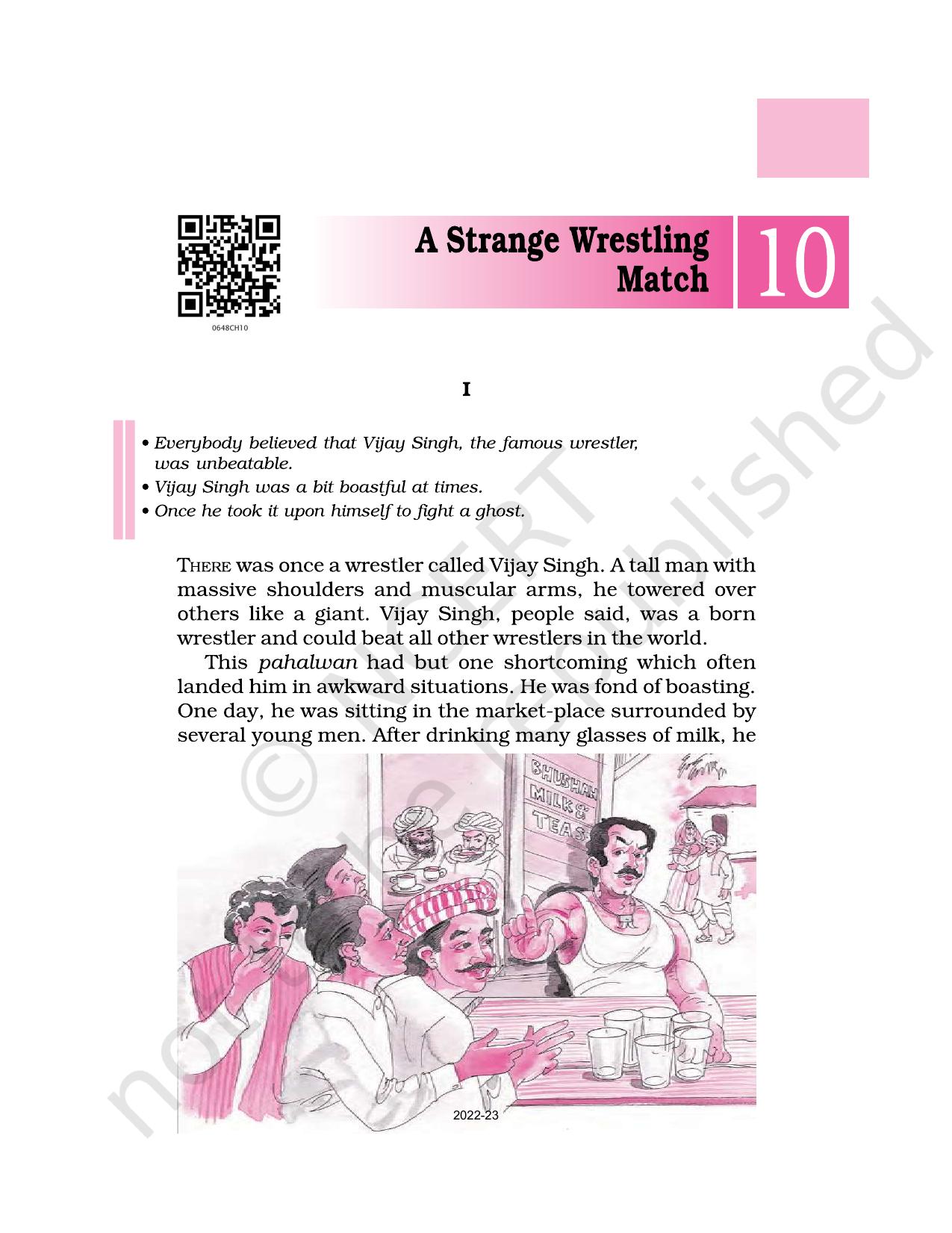 NCERT Book for Class 6 English(A Pact with the Sun) : Chapter 10-A Strange Wrestling Match - Page 1